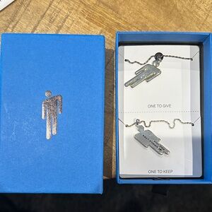 Billie Eilish BLOHSH birds of a feather two pack friendship necklaces sterling